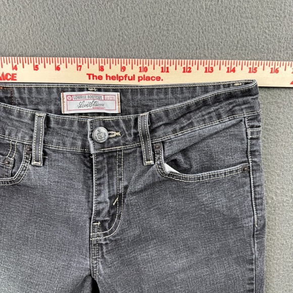 Levis Signature Jeans Juniors 7 Low-Rise Bootcut Signature Black Fade 30x31 - Picture 4 of 12